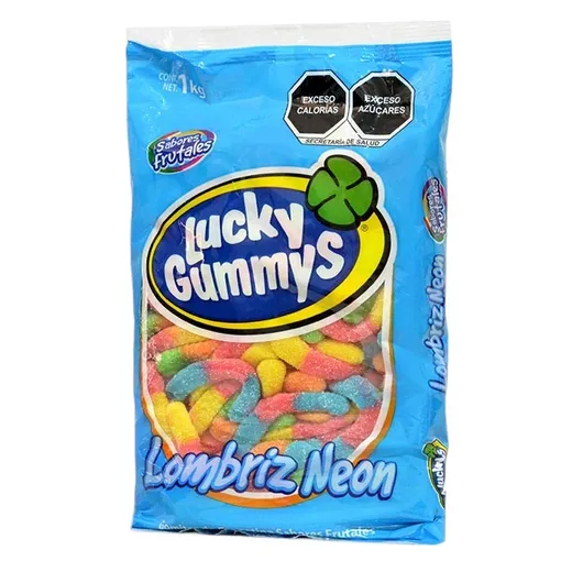 Lucky Gummys Lombriz Neón 1 kg