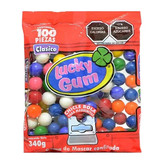 Lucky Gum chicle bola clásico c/100