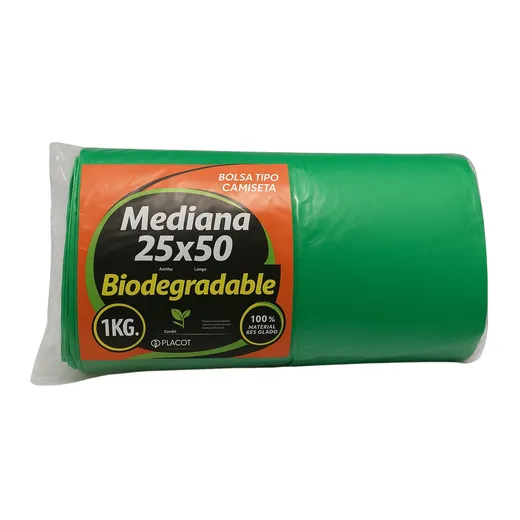 Bolsa camiseta mediana 25x50, 1 kg